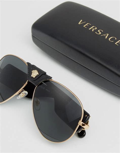 versace men's aviator sunglasses